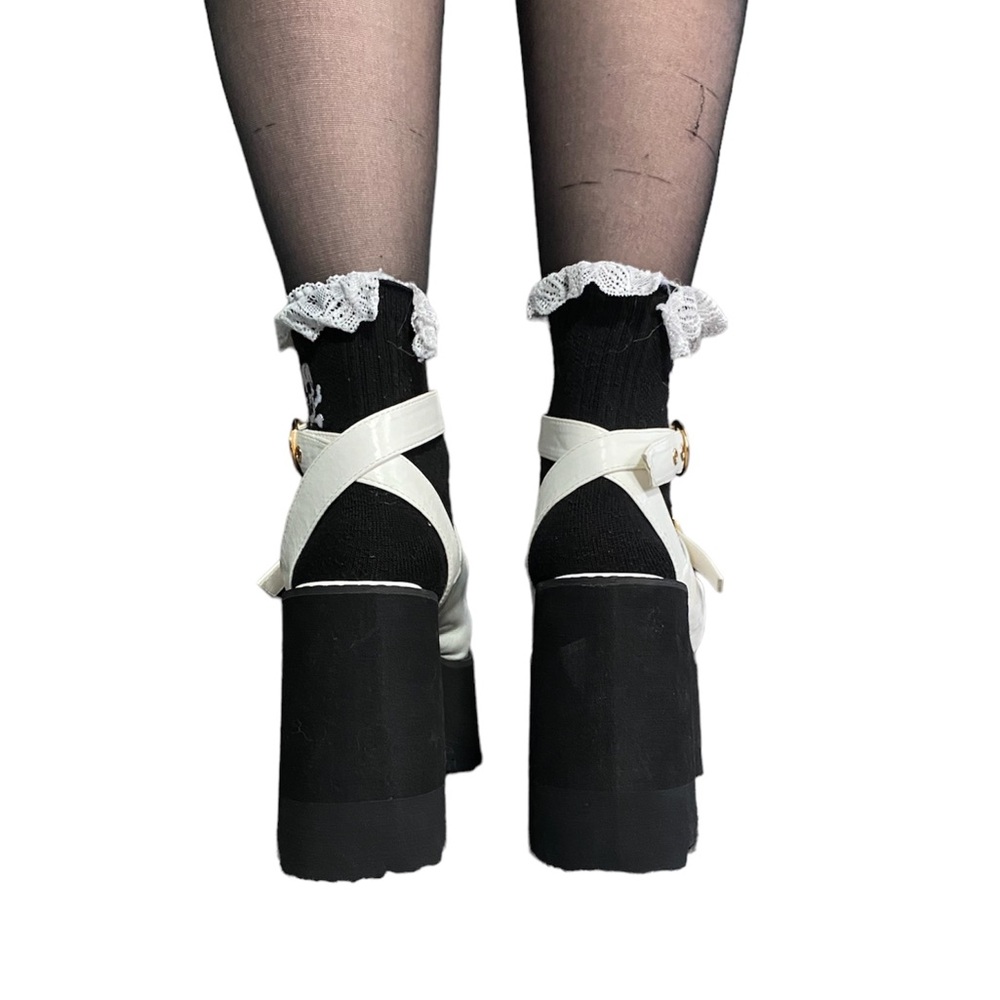 Lemon Drop by DollsKill | NWOT’s platform strappy Y2K gothic grunge sandals - Picture 3 of 10